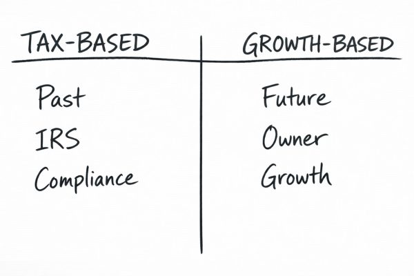 Tax Based vs growth Based Accounting Visual w_ Marker